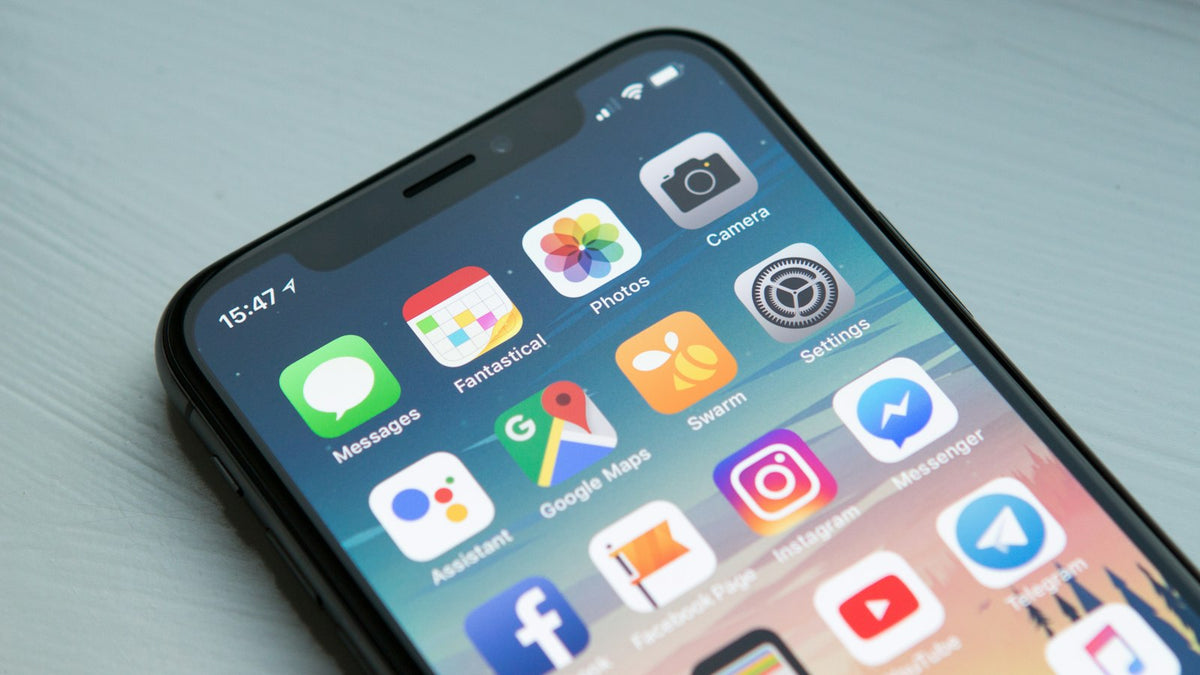 Smartphone showing a mobile website design