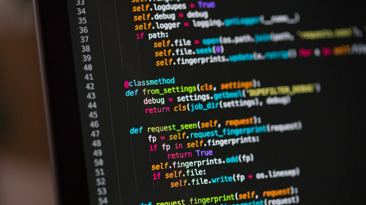 Computer screen with code representing schema markup